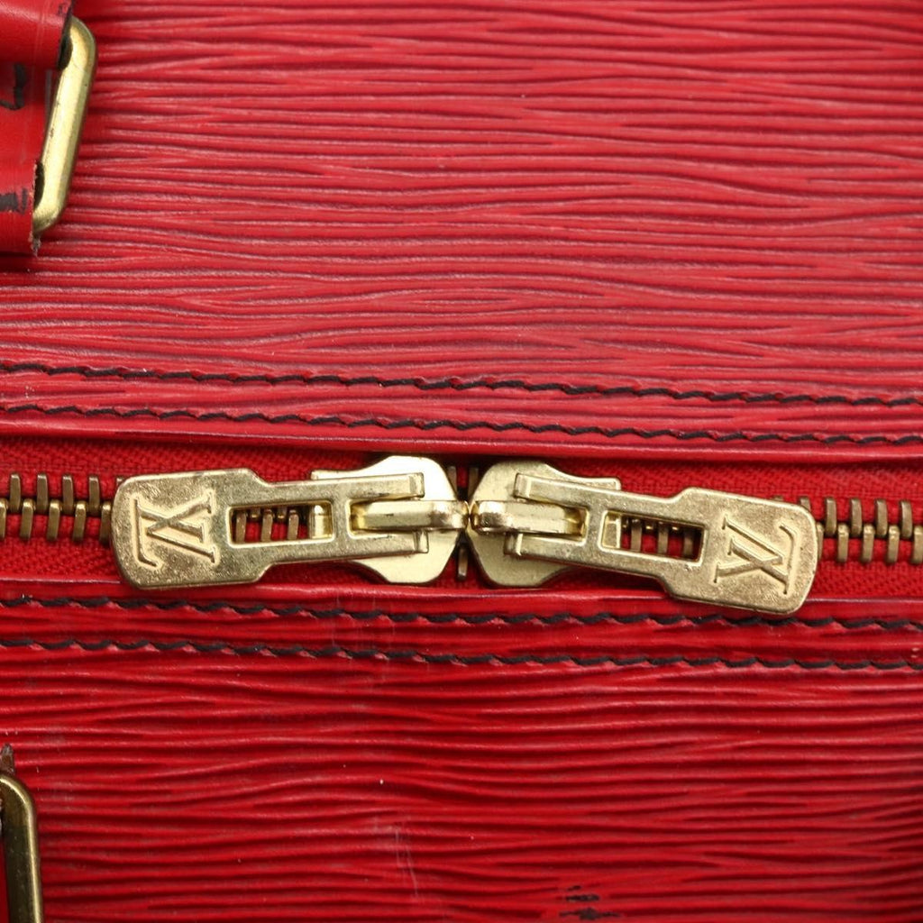 Louis Vuitton Keepall Bag Epi Leather Red Leather Travel Bag Bag (Pre-Owned)