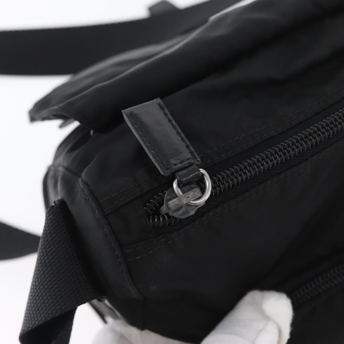 Prada Buckle Messenger Bag Tessuto Black Nylon Shoulder Bag Bag (Pre-Owned)