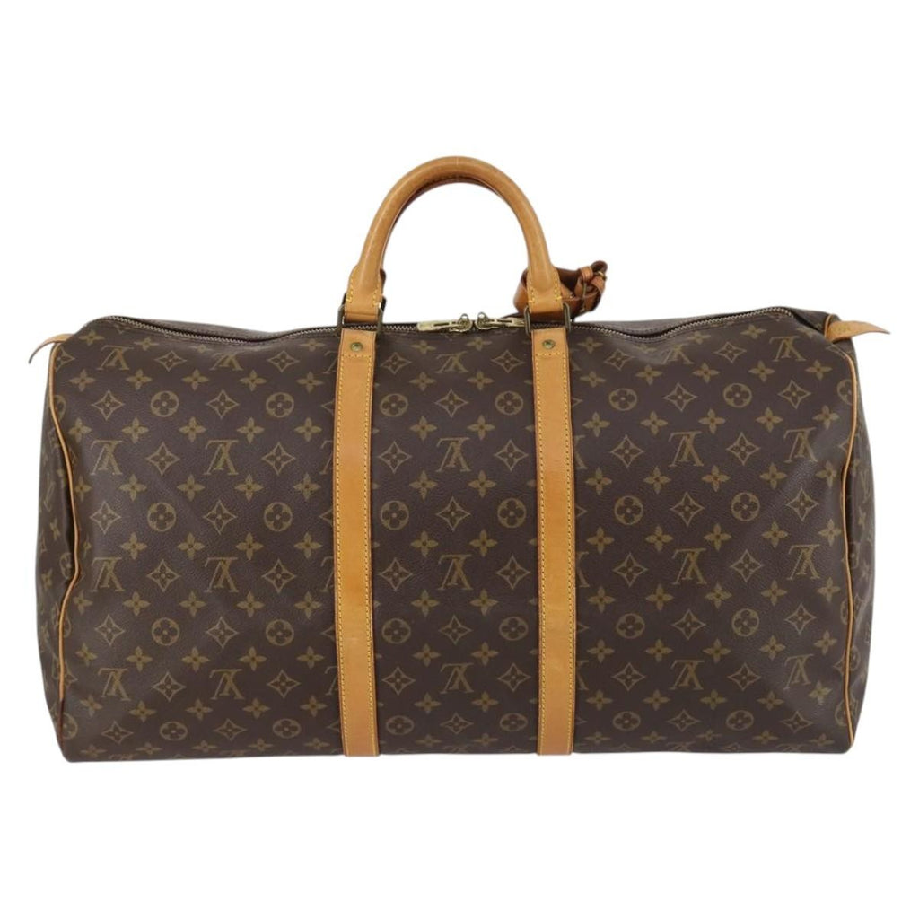 Louis Vuitton Keepall Bag Monogram Canvas Brown Canvas Travel Bag Bag (Pre-Owned)