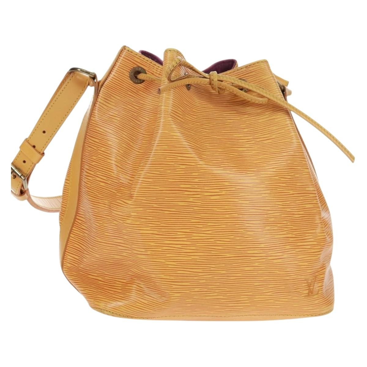 Louis Vuitton Petit Noe Handbag Epi Leather Yellow Leather Shoulder Bag Bag (Pre-Owned)