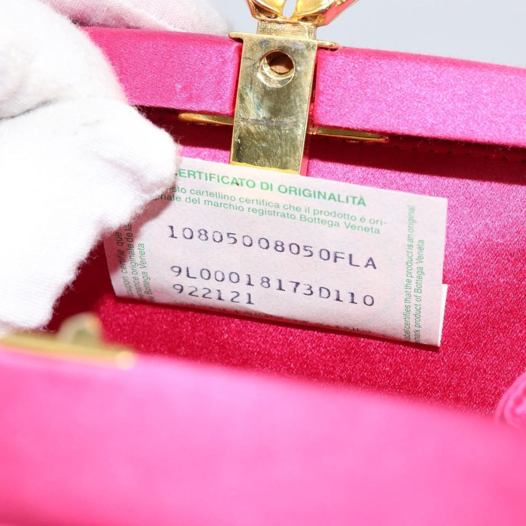 Bottega Veneta Intrecciato Clutch Bag Satin Pink Satin Clutche & Pouche Bag (Pre-Owned)