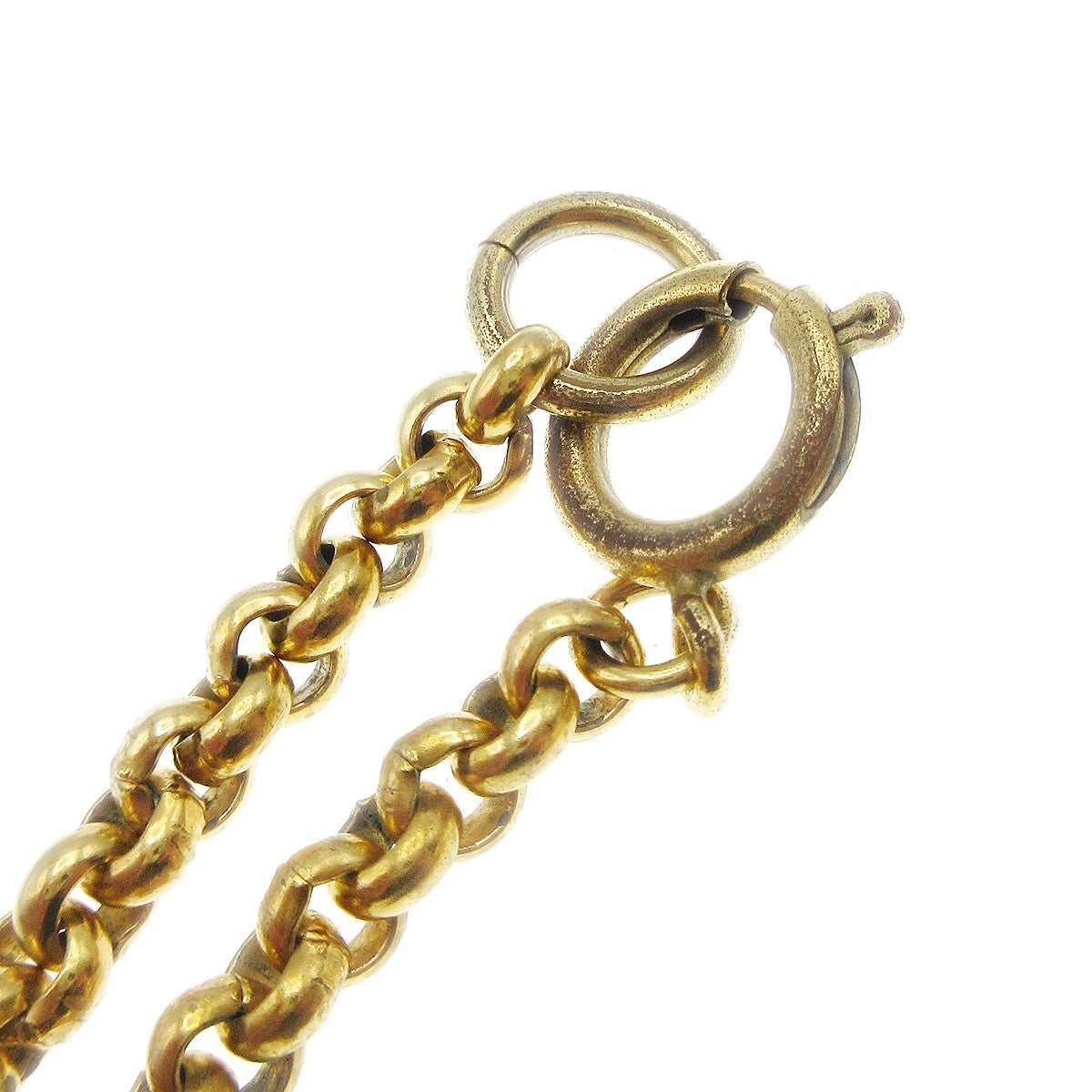 Chanel Cc Heart Pendant Necklace Metal Gold Gold_Plated Necklace Jewelry (Pre-Owned)