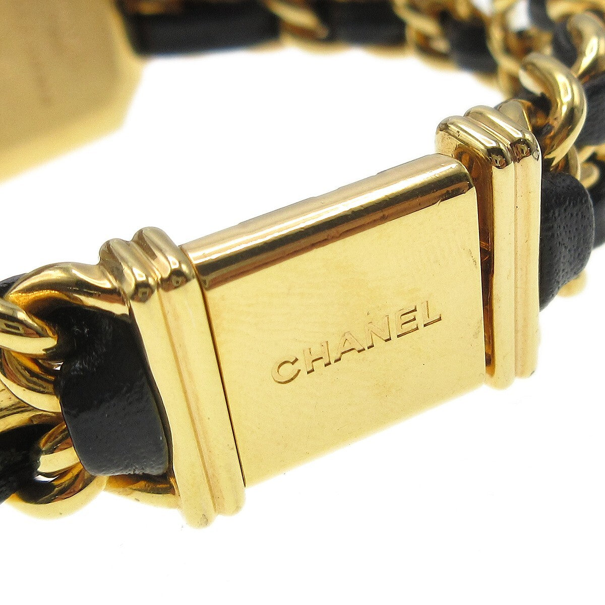 Chanel Premiere Rock Quartz Watch Plated Metal And Leather Watch (Pre-Owned)