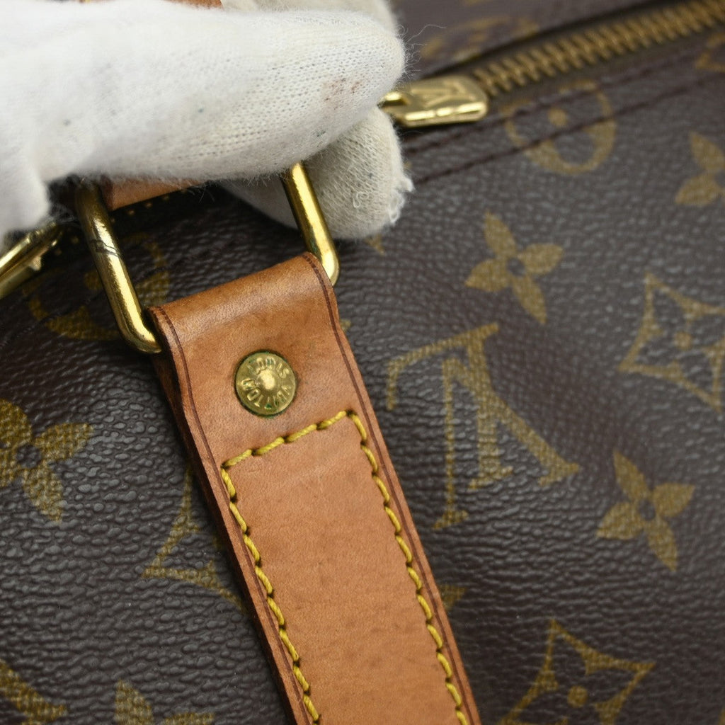 Louis Vuitton Keepall Bag Monogram Canvas Brown Canvas Travel Bag Bag (Pre-Owned)