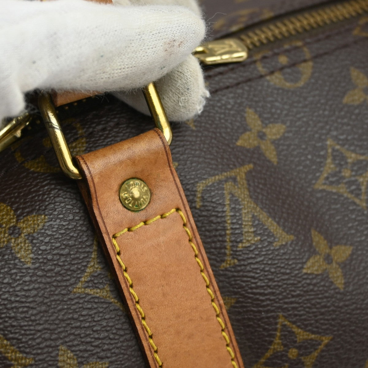 Louis Vuitton Keepall Bag Monogram Canvas Brown Canvas Travel Bag Bag (Pre-Owned)