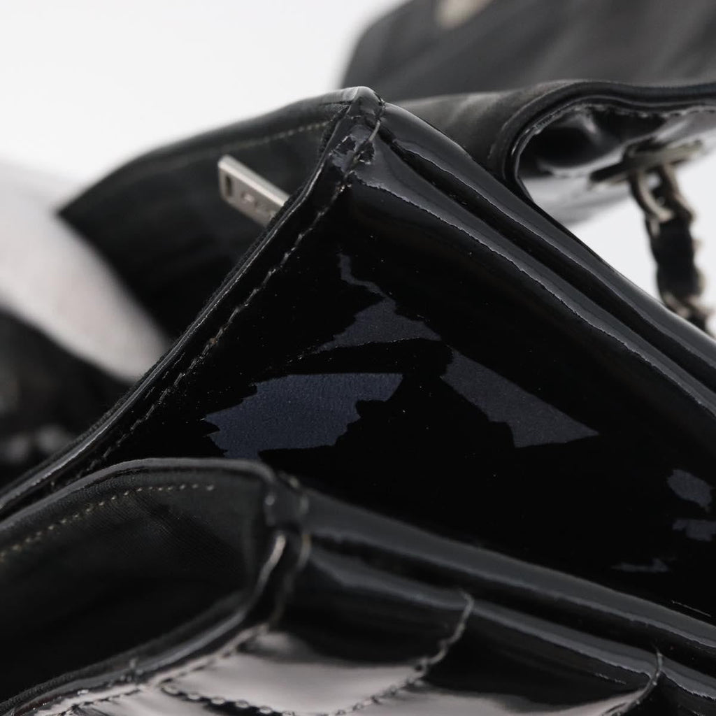 Chanel Keyboard Flap Bag Quilted Patent Black Patent_Leather Shoulder Bag Bag (Pre-Owned)
