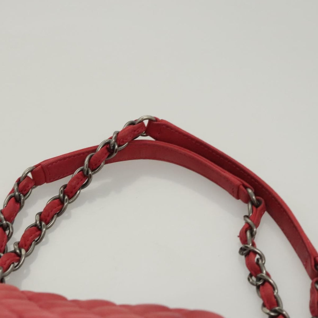 Chanel Matelasse Chain Shoulder Bag Leather Pink Leather Handbag (Pre-Owned)