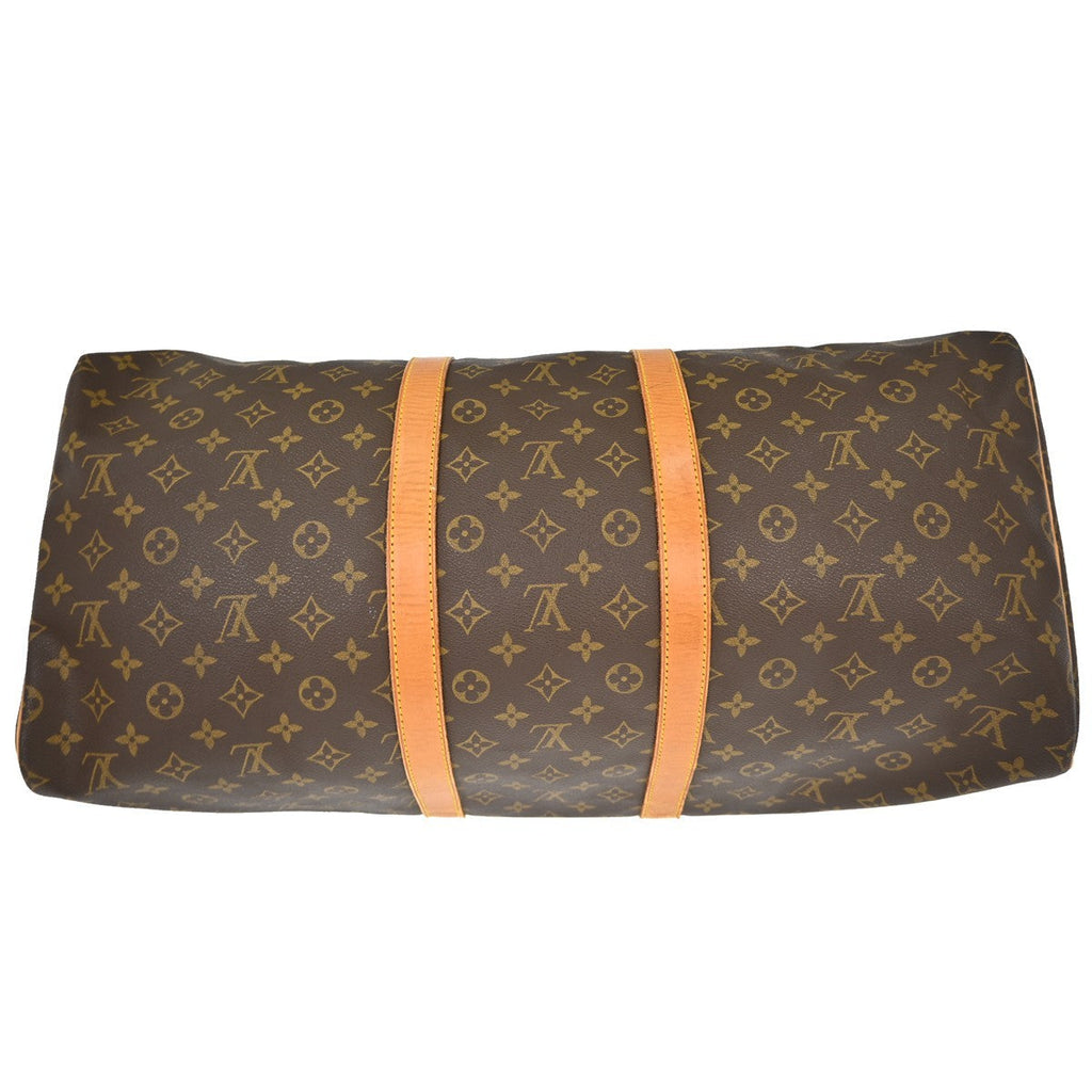 Louis Vuitton Keepall Bag Monogram Canvas Brown Canvas Travel Bag Bag (Pre-Owned)