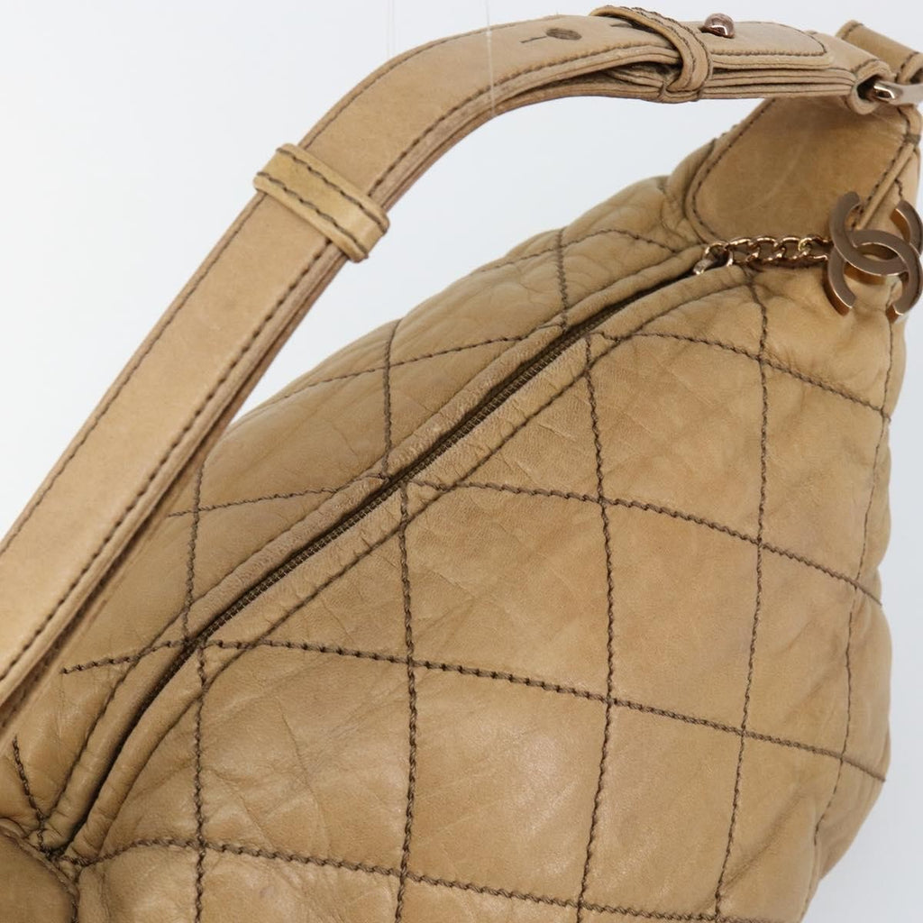 Chanel Cloudy Bundle Hobo Quilted Lambskin Brown Leather Bag (Pre-Owned)