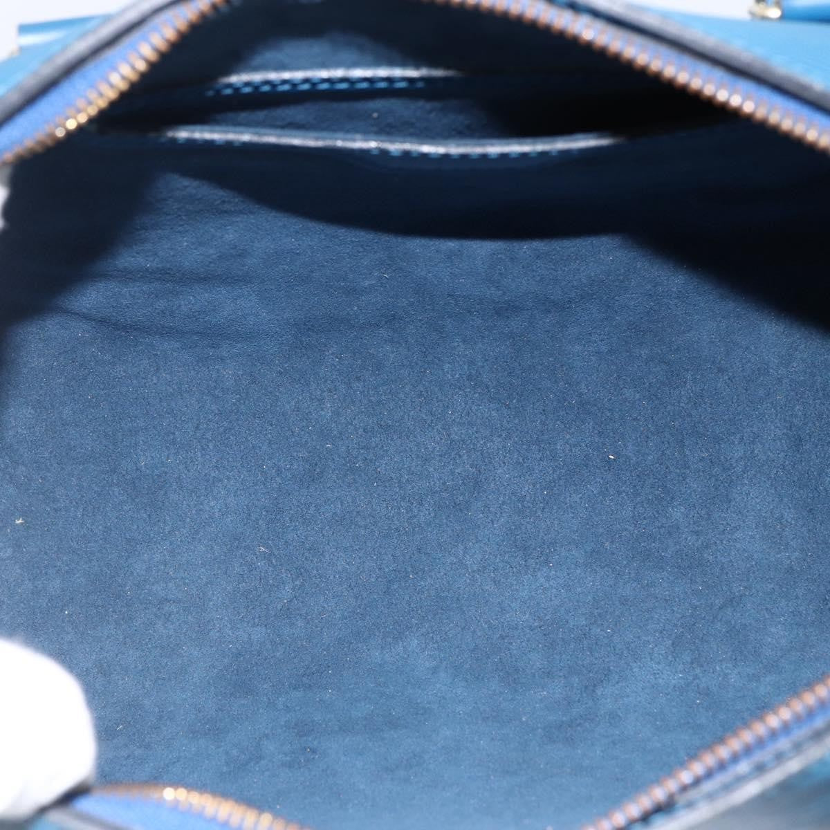 Louis Vuitton Soufflot Handbag Epi Leather Blue Leather Handbag (Pre-Owned)