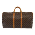 Louis Vuitton Keepall Bag Monogram Canvas Brown Canvas Travel Bag Bag (Pre-Owned)