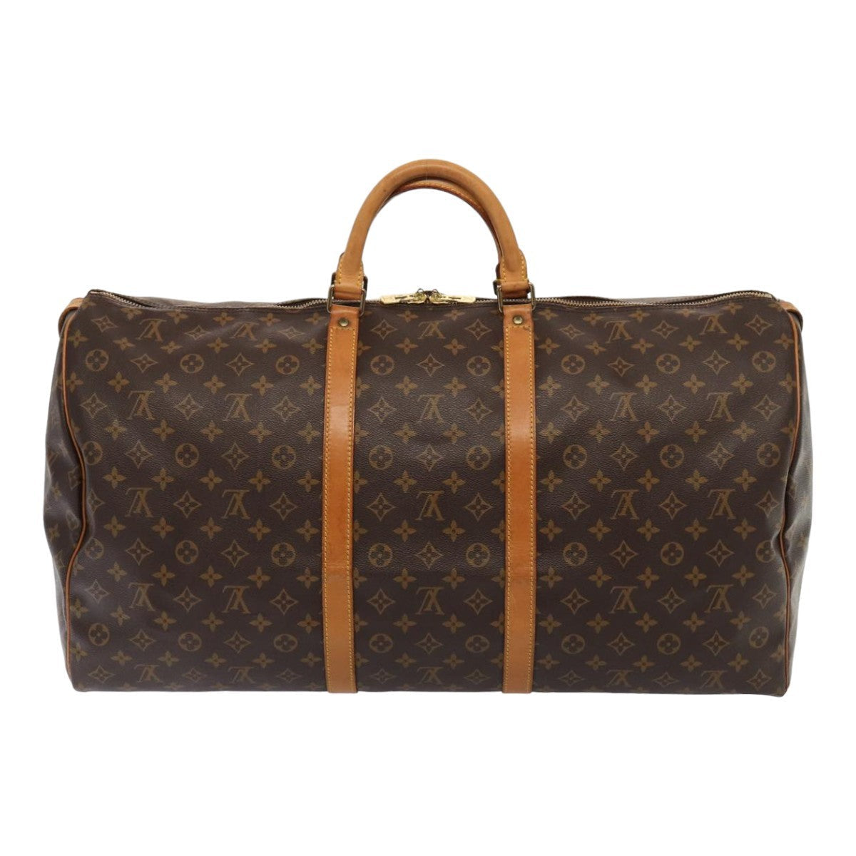 Louis Vuitton Keepall Bag Monogram Canvas Brown Canvas Travel Bag Bag (Pre-Owned)