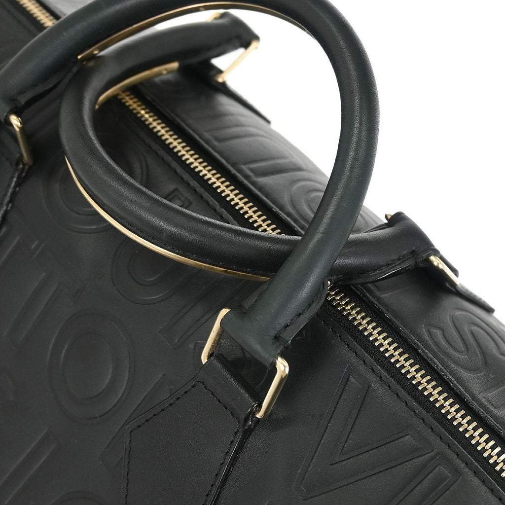 Louis Vuitton Paris Speedy Cube Bag Embossed Leather Black Leather Handbag (Pre-Owned)