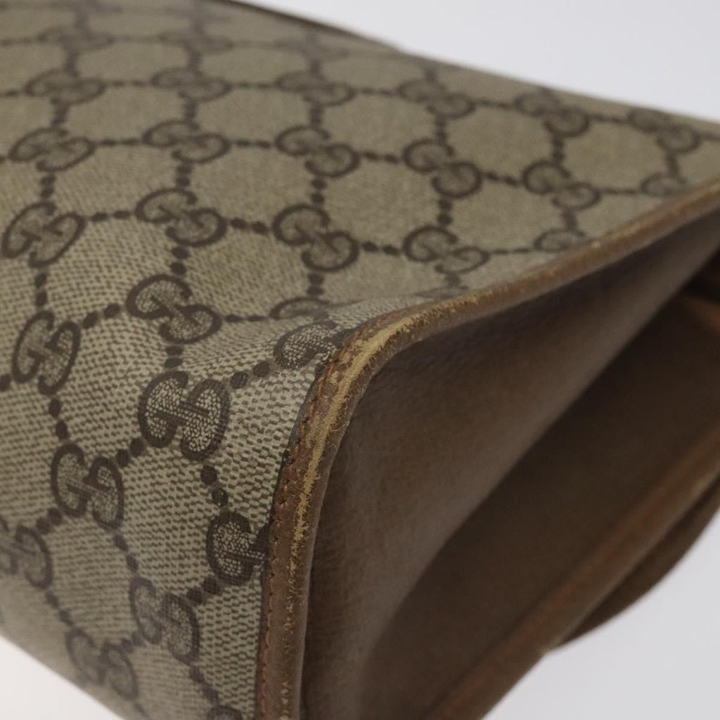 Gucci Sherry Line Pouch Canvas Beige Canvas Clutche & Pouche Bag (Pre-Owned)