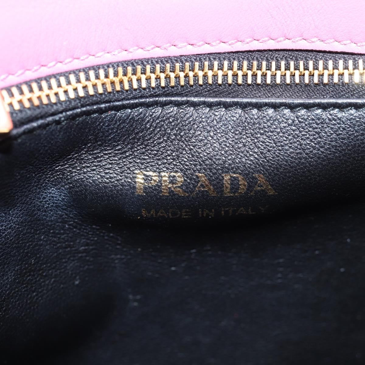 Prada Belle Top Handle Bag City Calf Pink Leather Bag (Pre-Owned)