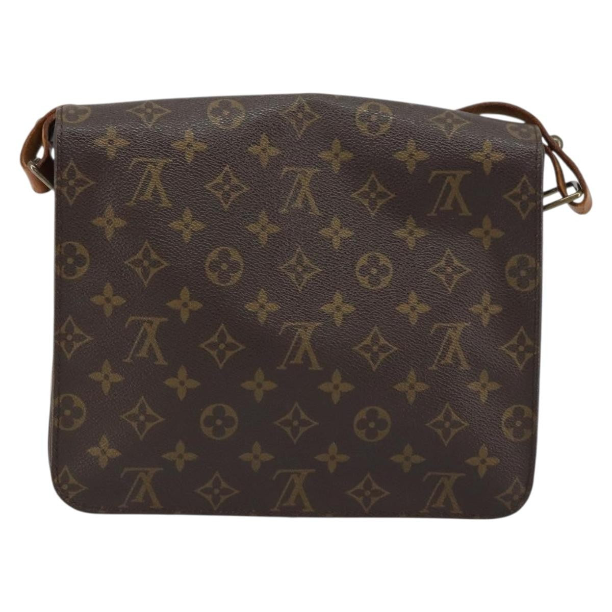 Louis Vuitton Cartouchiere Handbag Monogram Canvas Brown Canvas Shoulder Bag Bag (Pre-Owned)