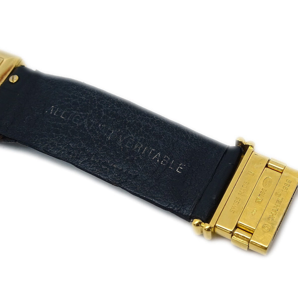 Chanel Mademoiselle Quartz Watch Yellow Gold With Diamond Bezel Watch (Pre-Owned)