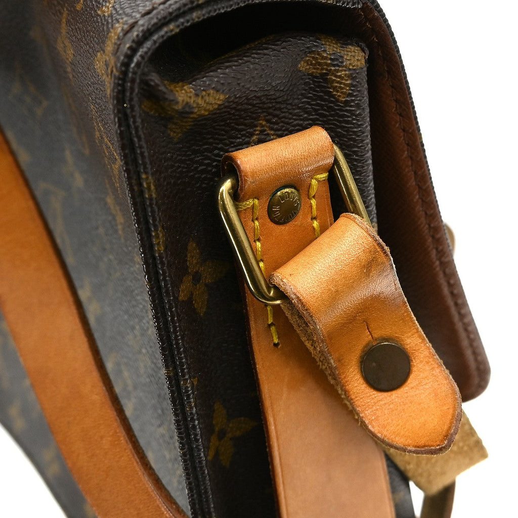 Louis Vuitton Cartouchiere Handbag Monogram Canvas Brown Canvas Shoulder Bag Bag (Pre-Owned)