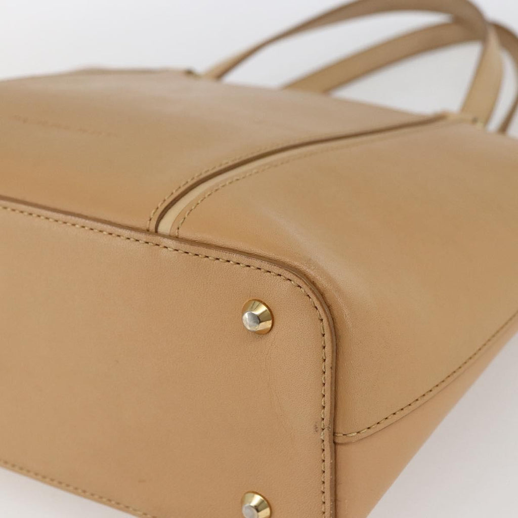 Burberry Vintage Handbag Leather Beige Leather Handbag (Pre-Owned)