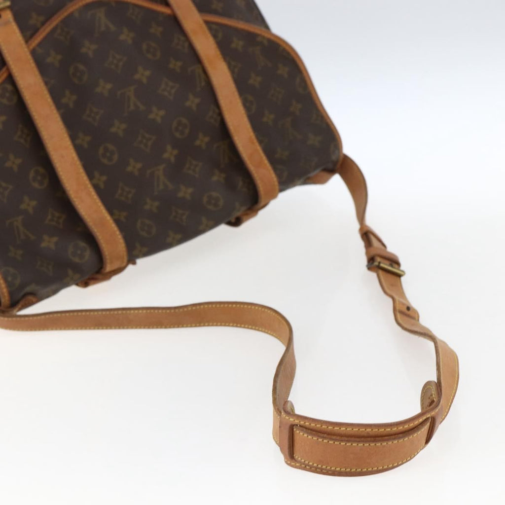 Louis Vuitton Saumur Handbag Monogram Canvas Brown Canvas Shoulder Bag Bag (Pre-Owned)