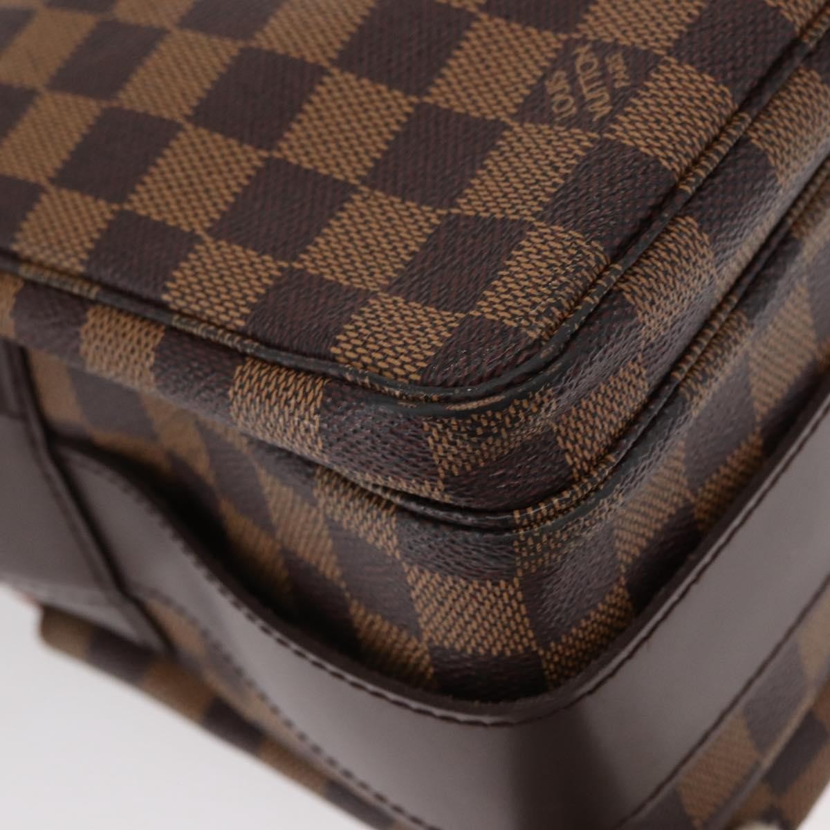 Louis Vuitton Naviglio Handbag Damier Brown Canvas Shoulder Bag Bag (Pre-Owned)