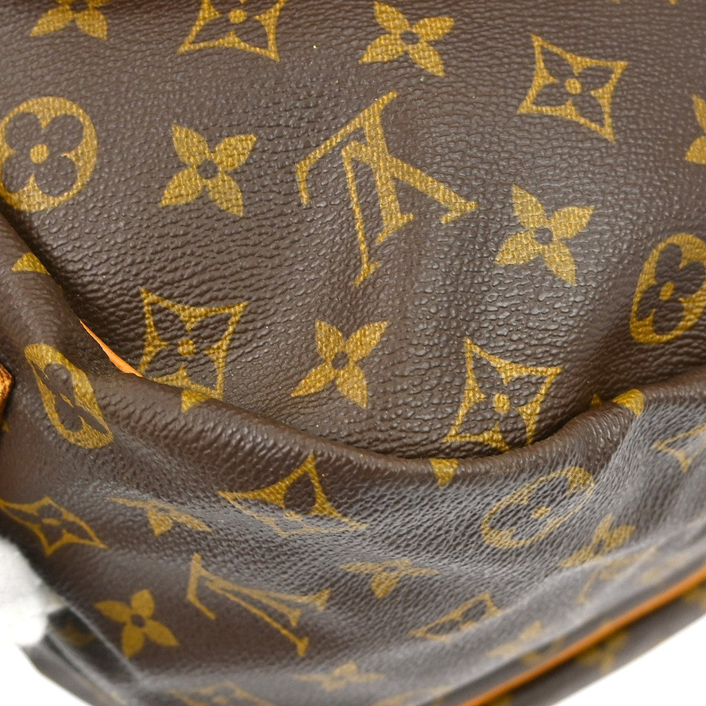 Louis Vuitton Saumur Handbag Monogram Canvas Brown Canvas Shoulder Bag Bag (Pre-Owned)