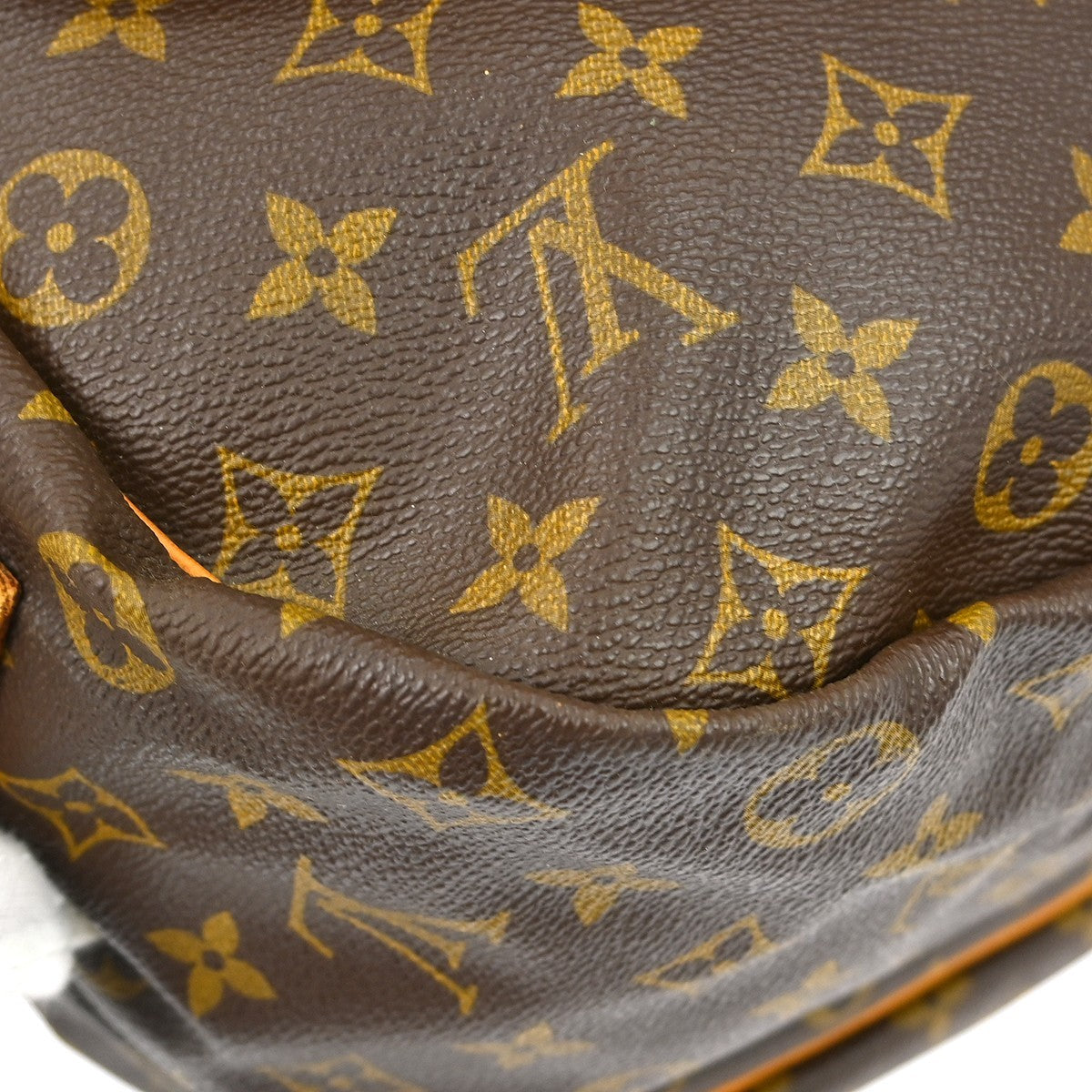 Louis Vuitton Saumur Handbag Monogram Canvas Brown Canvas Shoulder Bag Bag (Pre-Owned)