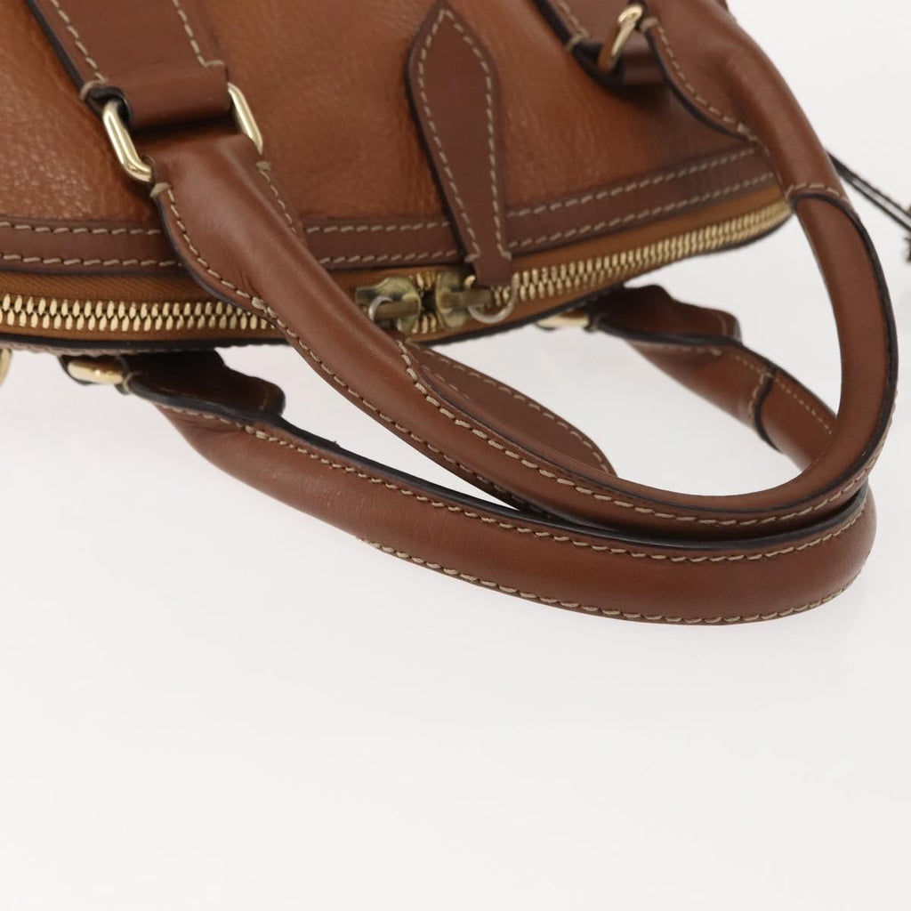 Burberry Orchard Bag Smooth Leather Brown Leather Handbag (Pre-Owned)