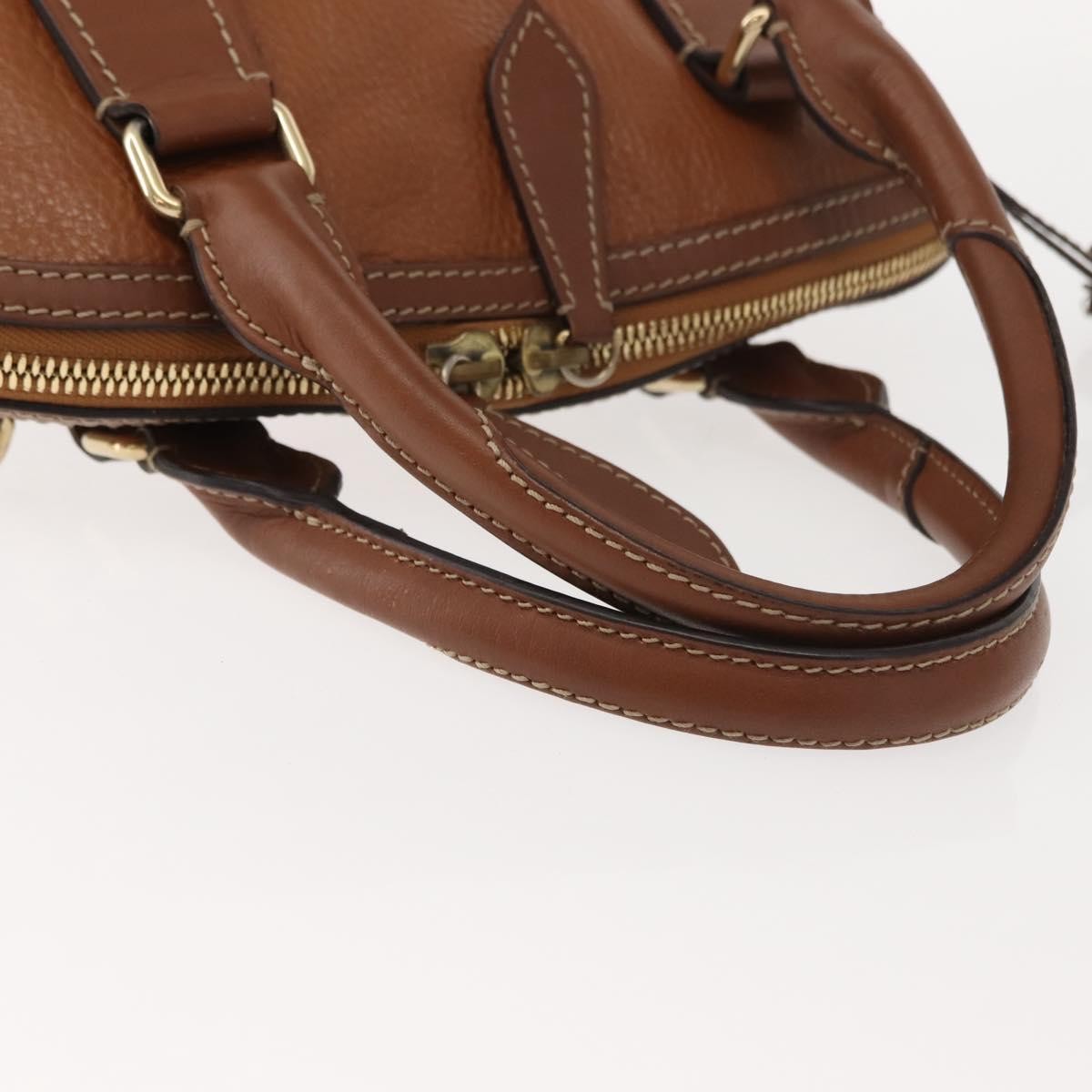 Burberry Orchard Bag Smooth Leather Brown Leather Handbag (Pre-Owned)