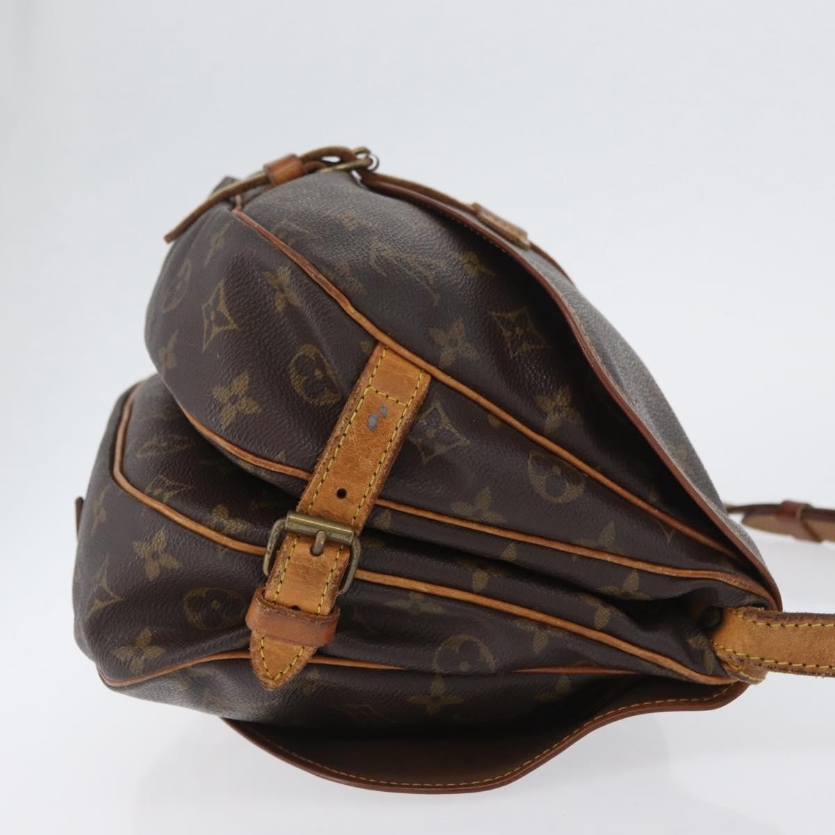 Louis Vuitton Saumur Handbag Monogram Canvas Brown Canvas Shoulder Bag Bag (Pre-Owned)