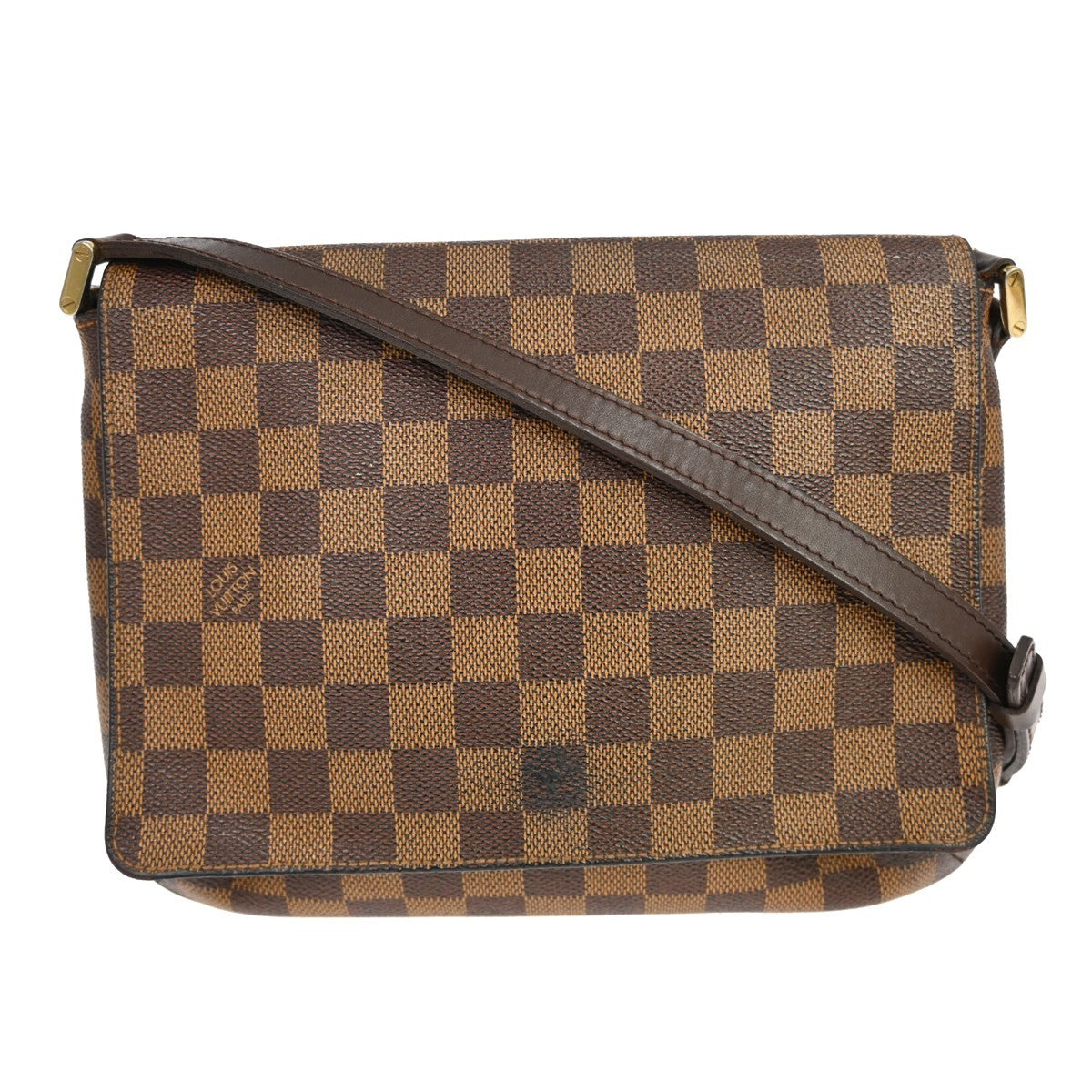 Louis Vuitton Musette Tango Handbag Damier Brown Canvas Shoulder Bag Bag (Pre-Owned)