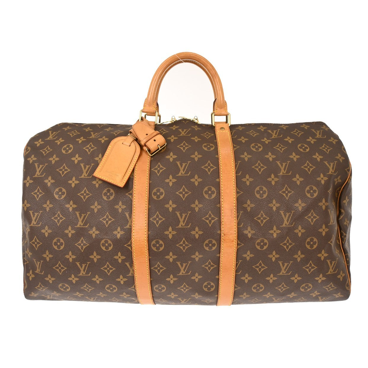 Louis Vuitton Keepall Bag Monogram Canvas Brown Canvas Travel Bag Bag (Pre-Owned)