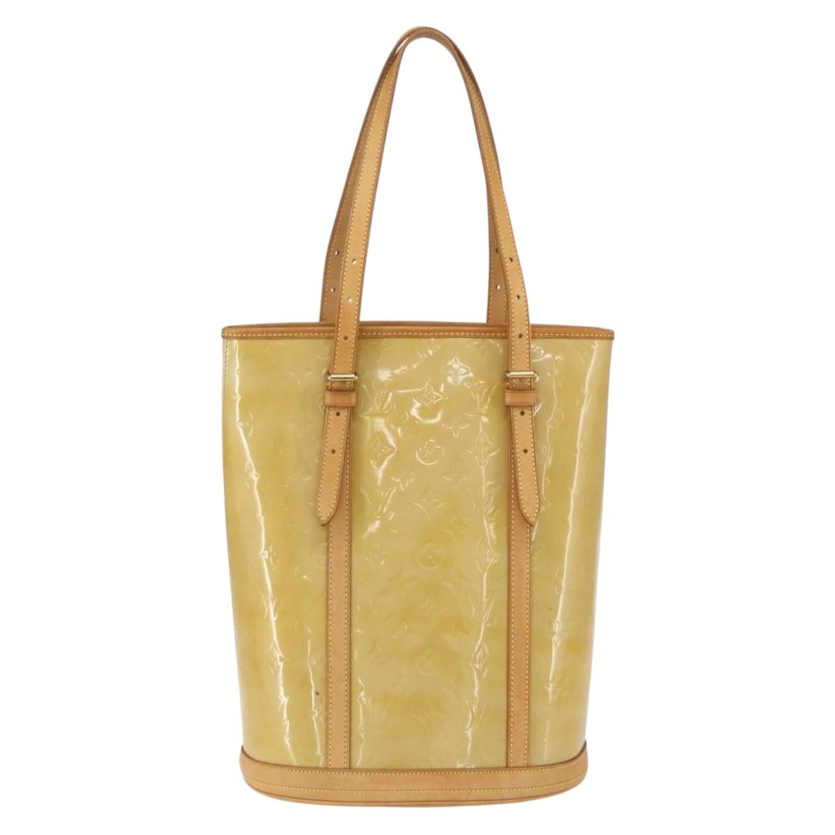 Louis Vuitton Bucket Bag Monogram Vernis Beige Patent_Leather Shoulder Bag Bag (Pre-Owned)