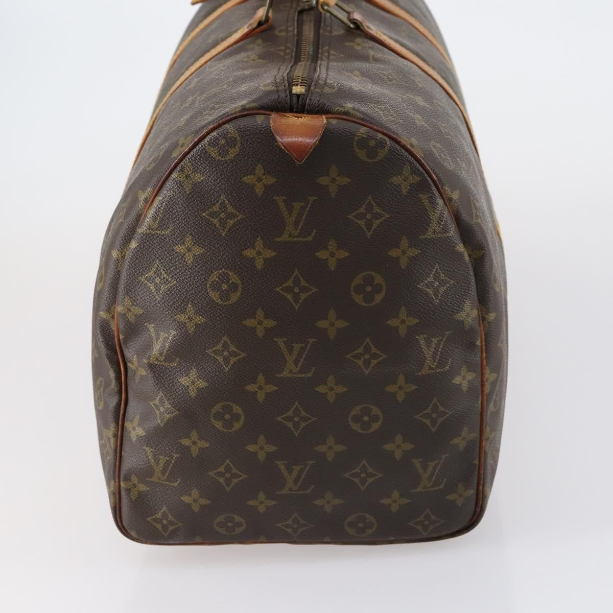 Louis Vuitton Keepall Bag Monogram Canvas Brown Canvas Travel Bag Bag (Pre-Owned)