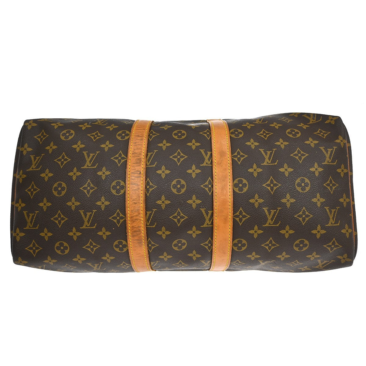 Louis Vuitton Keepall Bag Monogram Canvas Brown Canvas Travel Bag Bag (Pre-Owned)