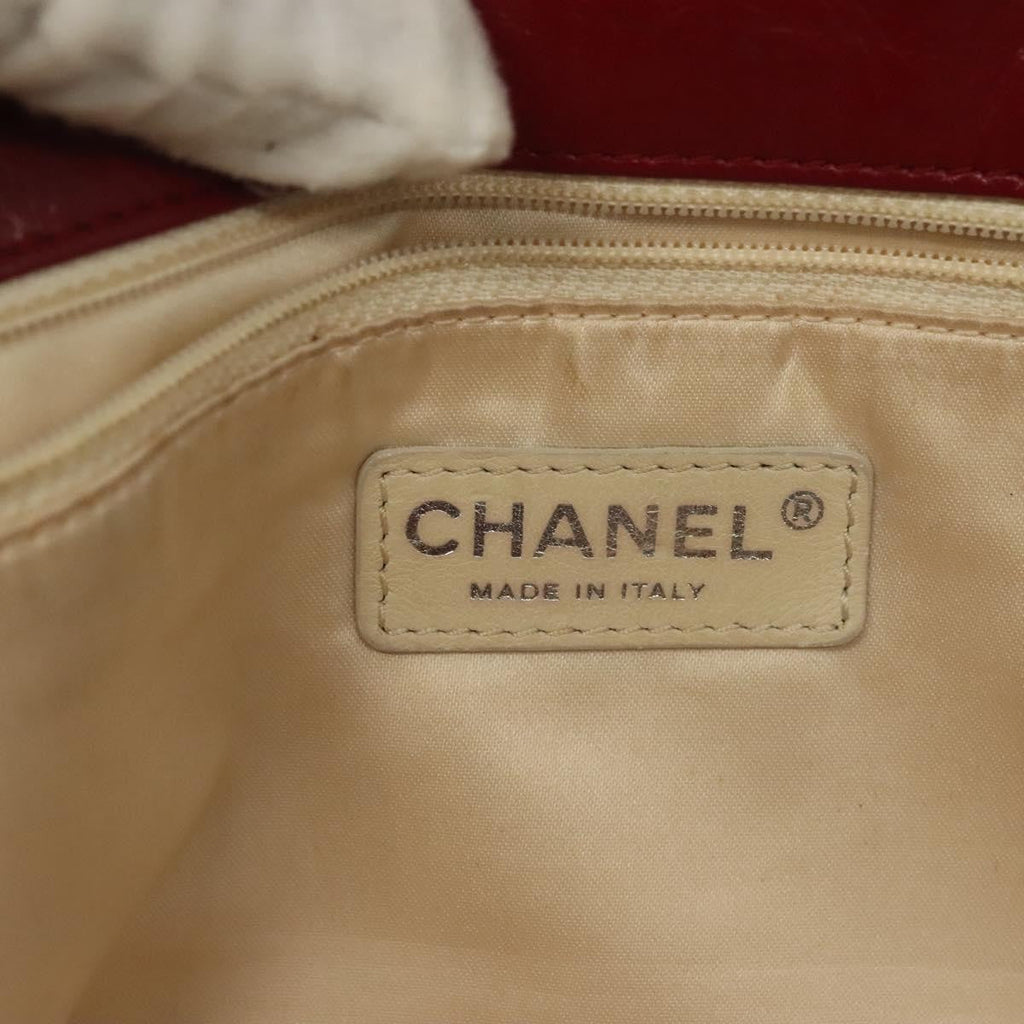 Chanel Vintage Reissue Chain Shopping Tote Leather Red Leather Bag (Pre-Owned)