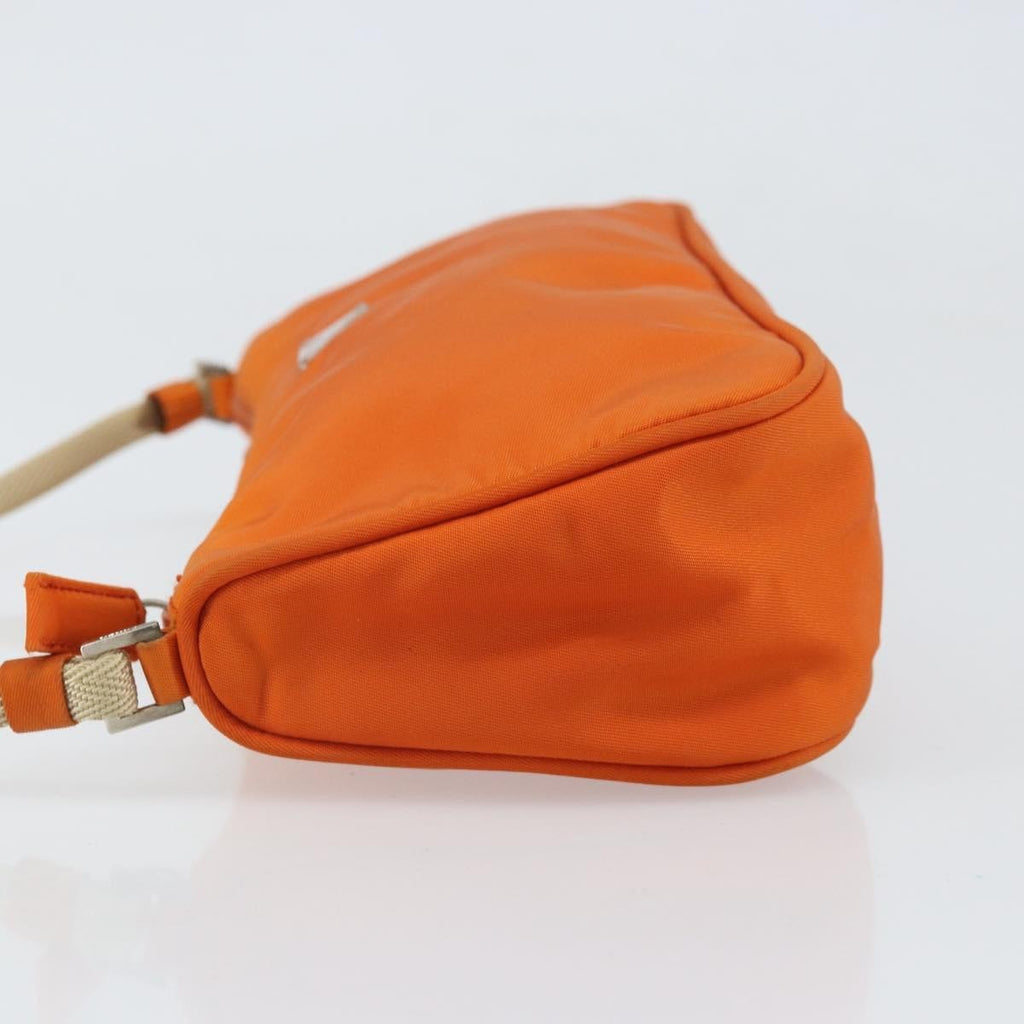 Prada Pochette Shoulder Bag Tessuto Orange Nylon Clutche & Pouche Bag (Pre-Owned)