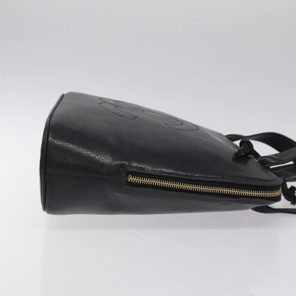 Chanel Vintage Cc Dome Bag Caviar Black Calfskin Handbag (Pre-Owned)