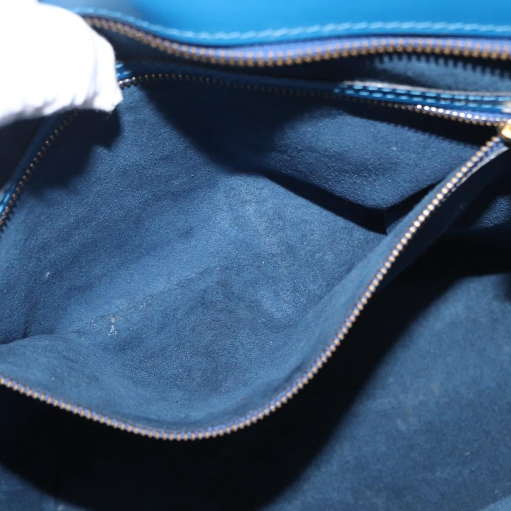 Louis Vuitton Saint Jacques Handbag Epi Leather Blue Leather Shoulder Bag Bag (Pre-Owned)