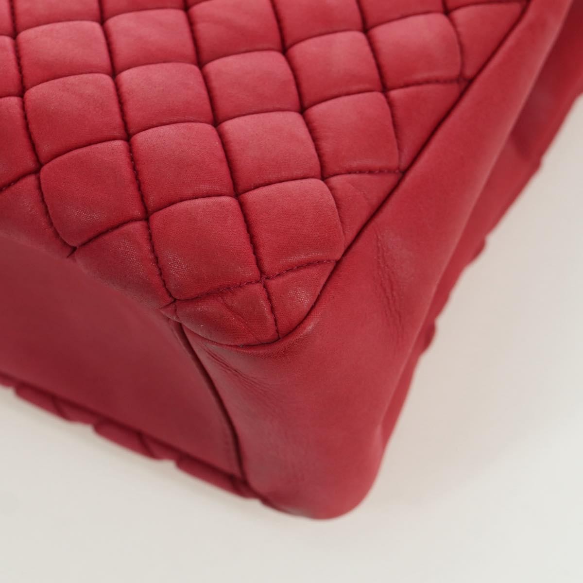Chanel New Bubble Tote Quilted Calfskin Red Leather Tote Bag Bag (Pre-Owned)