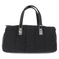 Chanel Square Stitch Boston Bag Quilted Nylon Black Nylon Travel Bag Bag (Pre-Owned)