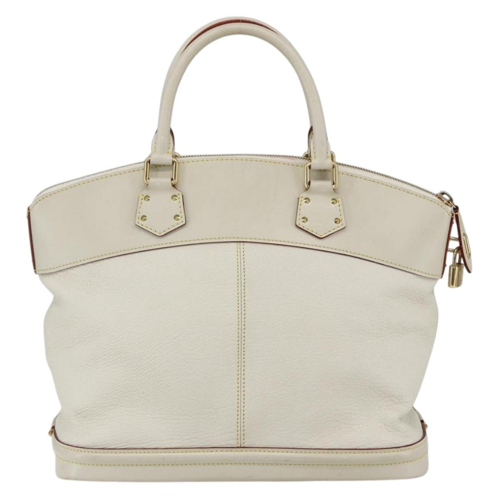 Louis Vuitton Suhali Lockit Handbag Leather White Leather Handbag (Pre-Owned)