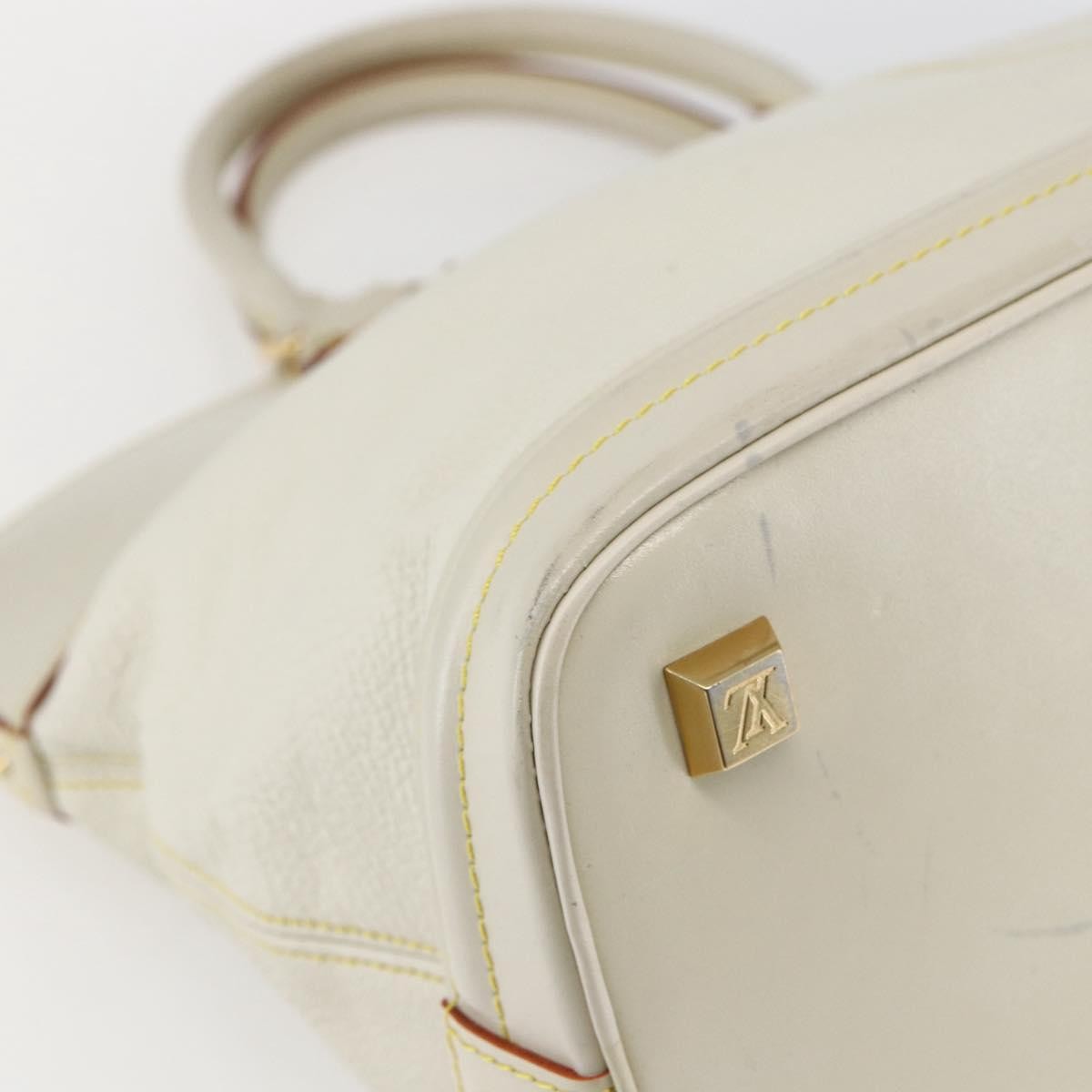 Louis Vuitton Suhali Lockit Handbag Leather White Leather Handbag (Pre-Owned)