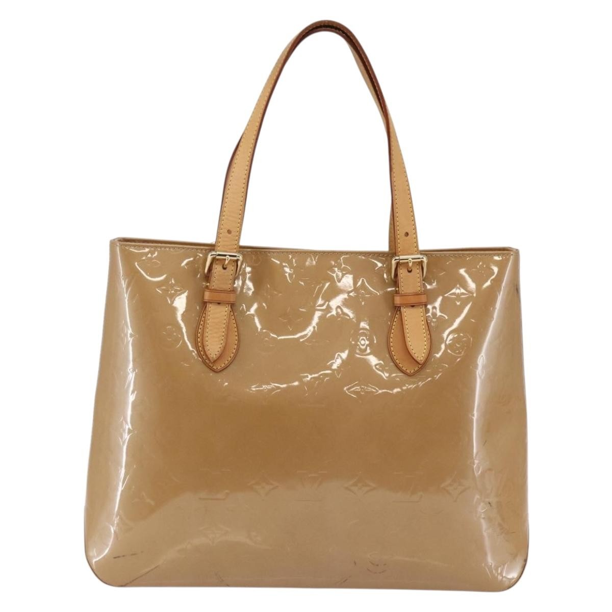 Louis Vuitton Brentwood Handbag Monogram Vernis Brown Patent_Leather Bag (Pre-Owned)