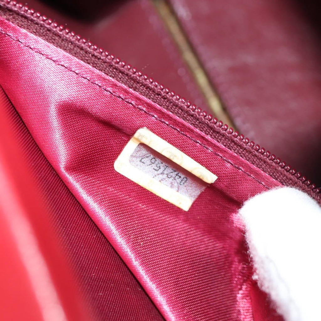 Chanel Matelasse Chain Shoulder Bag Leather Red Leather Shoulder Bag Bag (Pre-Owned)