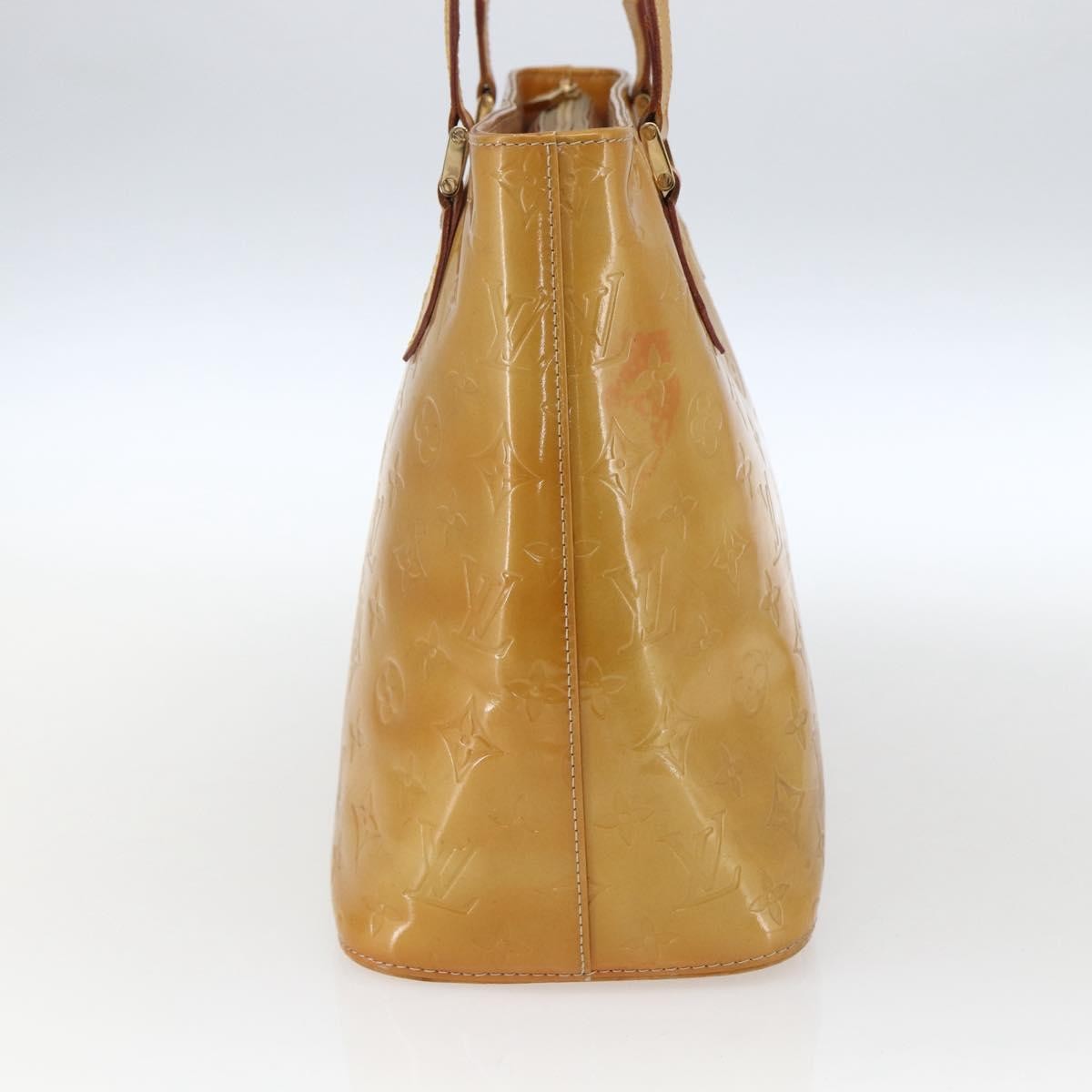 Louis Vuitton Houston Handbag Monogram Vernis Beige Patent_Leather Tote Bag Bag (Pre-Owned)