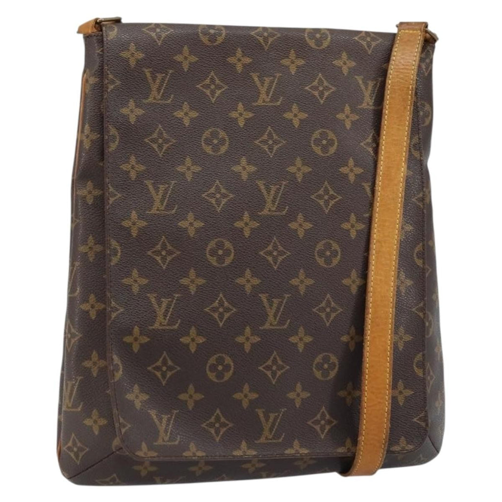 Louis Vuitton Musette Handbag Monogram Canvas Brown Canvas Shoulder Bag Bag (Pre-Owned)
