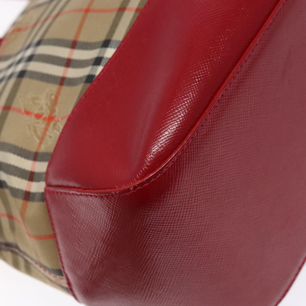 Burberry Nova Check Handbag Nova Check Canvas Beige Canvas Handbag (Pre-Owned)