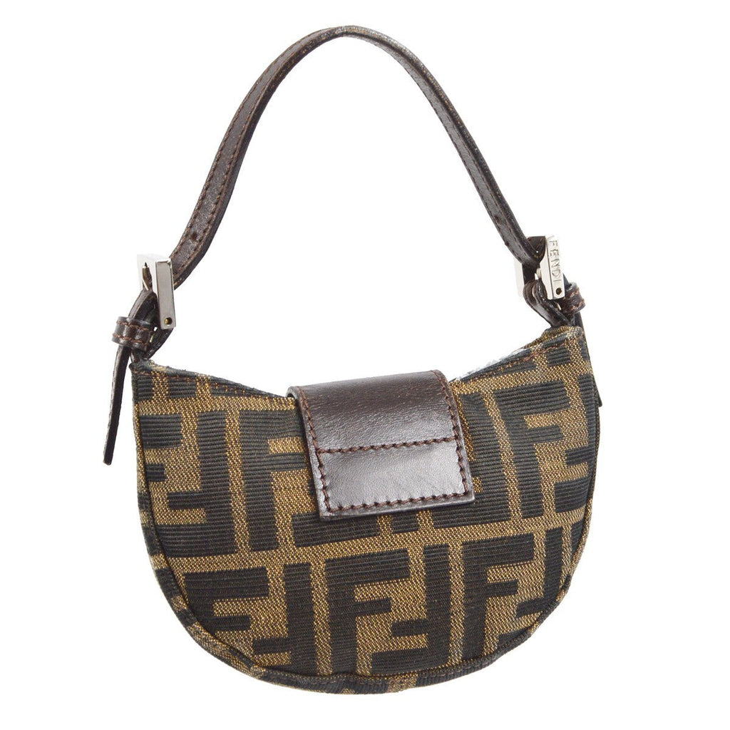 Fendi Cookie Hobo Zucca Canvas Brown Canvas Clutche & Pouche Bag (Pre-Owned)