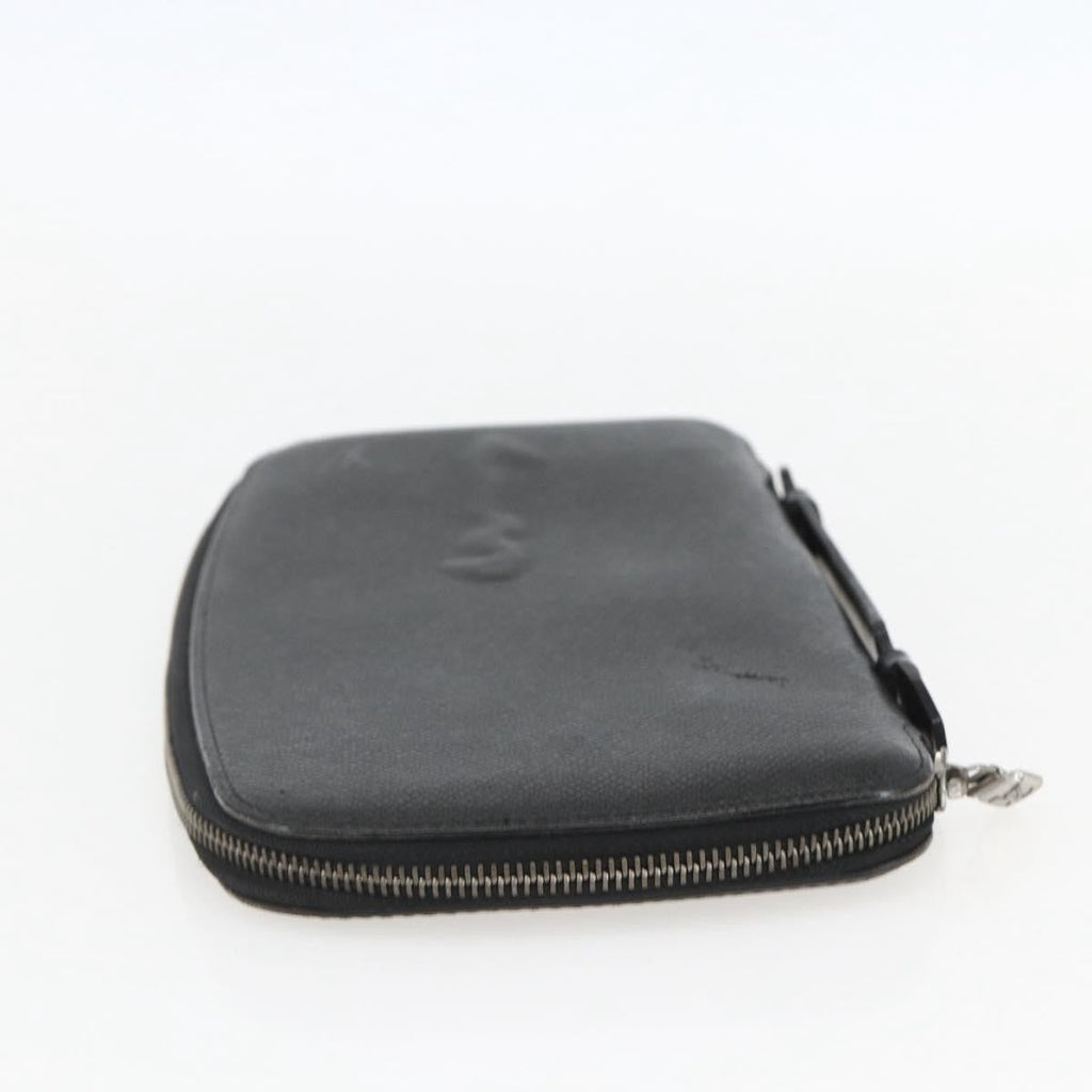 Louis Vuitton Atoll Organizer Wallet Taiga Leather Black Leather Clutche & Pouche Bag (Pre-Owned)
